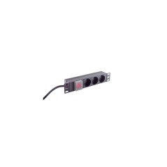 S-Impuls 10 Power Strip 3-Way 1U Black - Reliable Safety with Ultimate Connectivity!